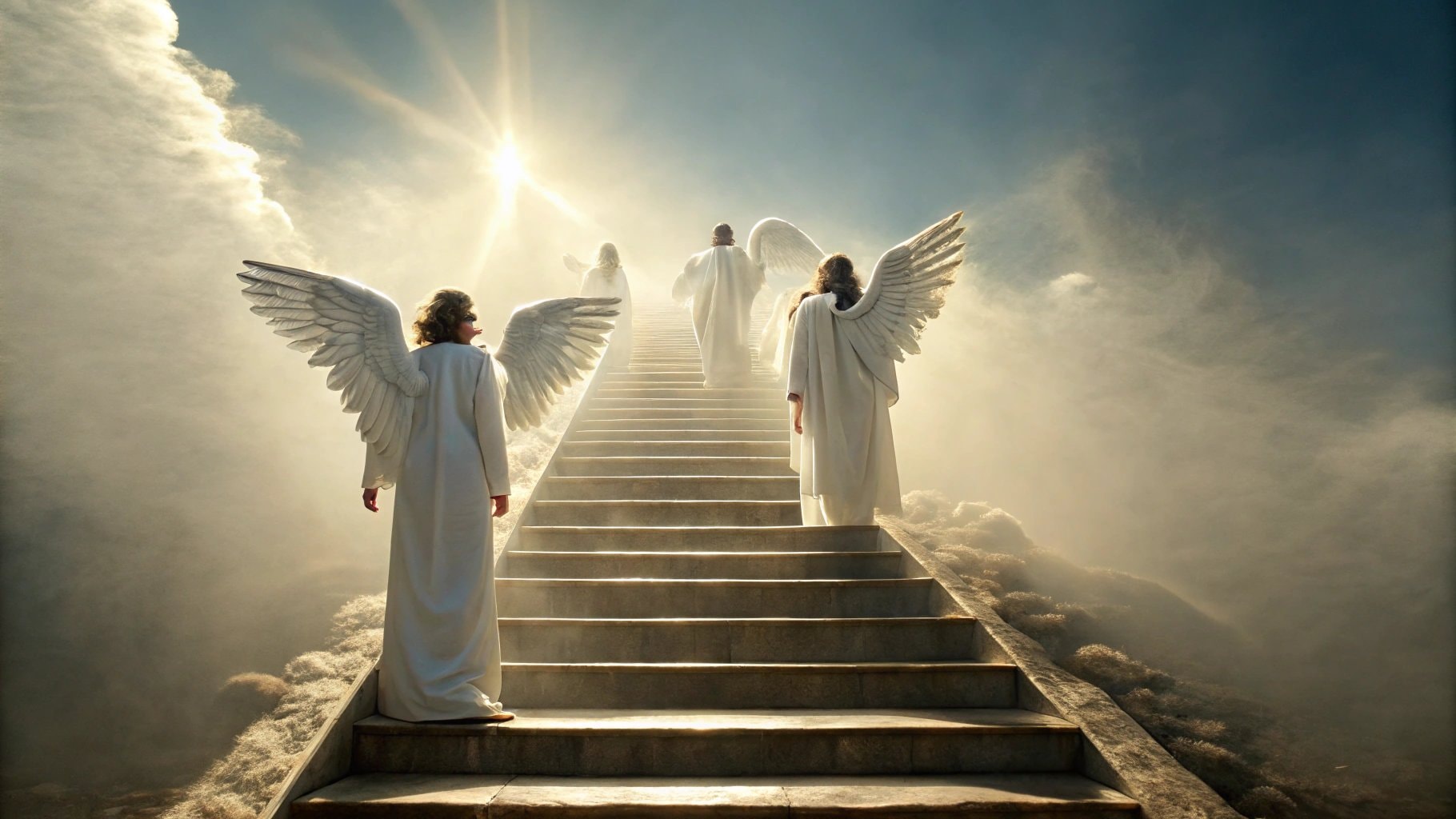 Μια ομάδα αγγέλων που δείχνουν όραμα για το τι μοιάζουν οι άγγελοι στις θρησκευτικές πεποιθήσεις.