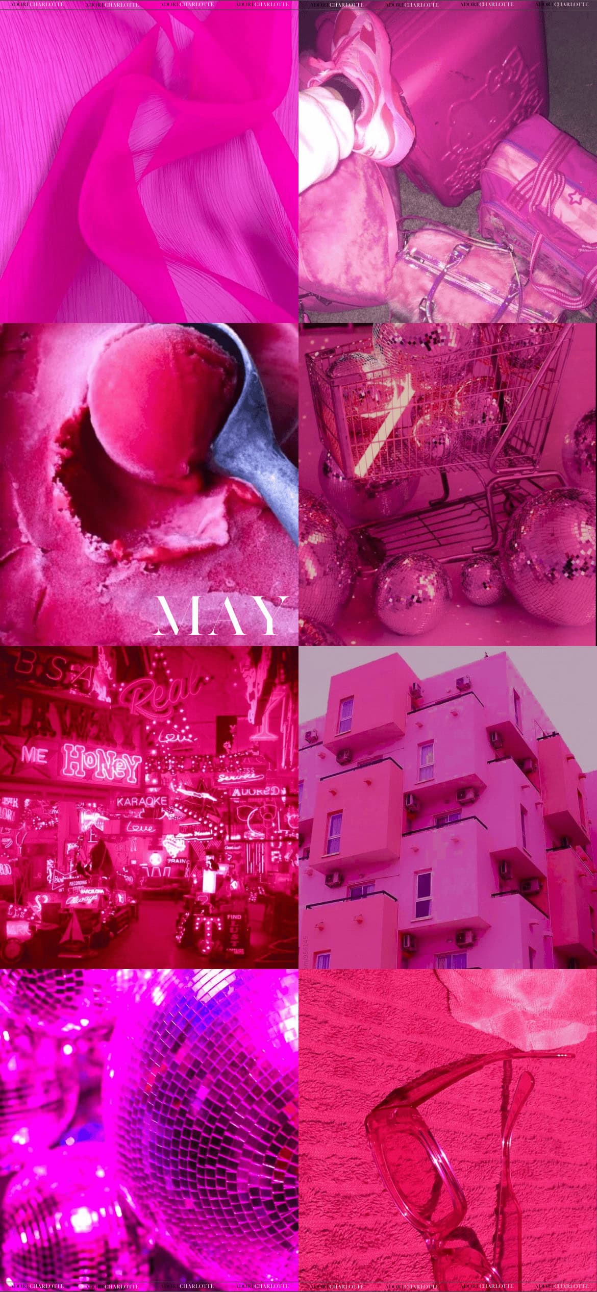 Aesthetic Hot Pink May 2024 Phone Wallpaper