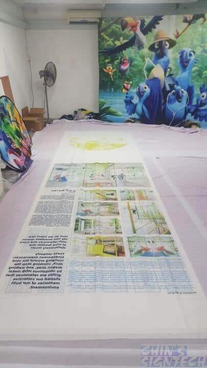 75 gsm polyester flag for architect exhibition event