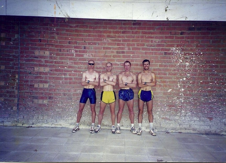 Seville 1999 World Championships from left to right Steve Moneghetti, Sean Quilty, Pat Carroll, Shaun Creighton
