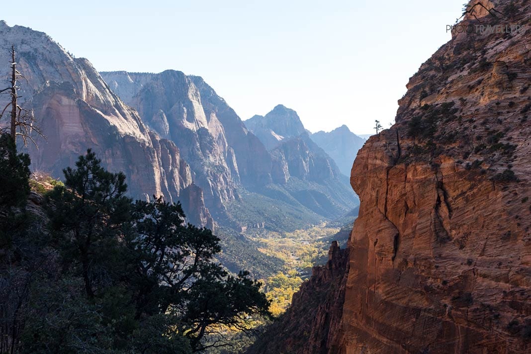 Die Aussicht in den Zion Canyon
