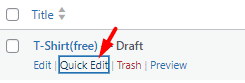WordPress Quick Edit post