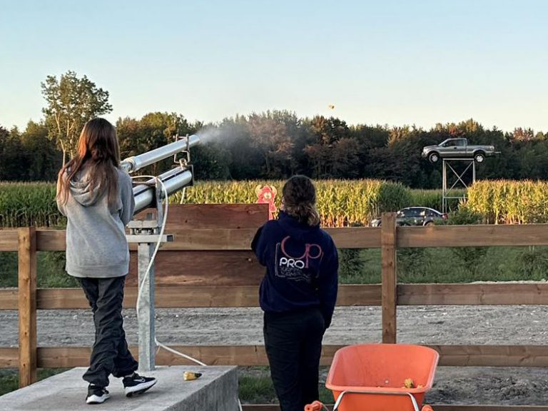 Corn Cannon in fall attraction