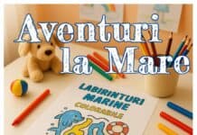 Magia copilăriei creative cu fișe de colorat cu temă marină. Plus o cărticică de colorat specială gratuită! aventuri la mare set activitati colorabil-1