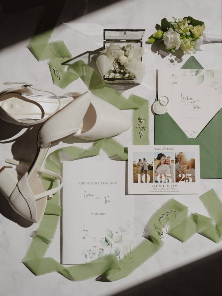 Detailfoto beim Getting Ready - Hochzeit im Editorial-Stil