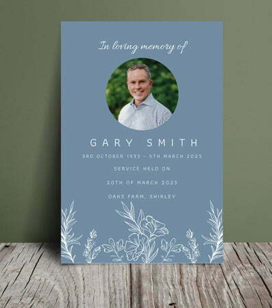 Blue Funeral Program Template 035 Blue Funeral Program Template 035 - Free Funeral Order of Service Template