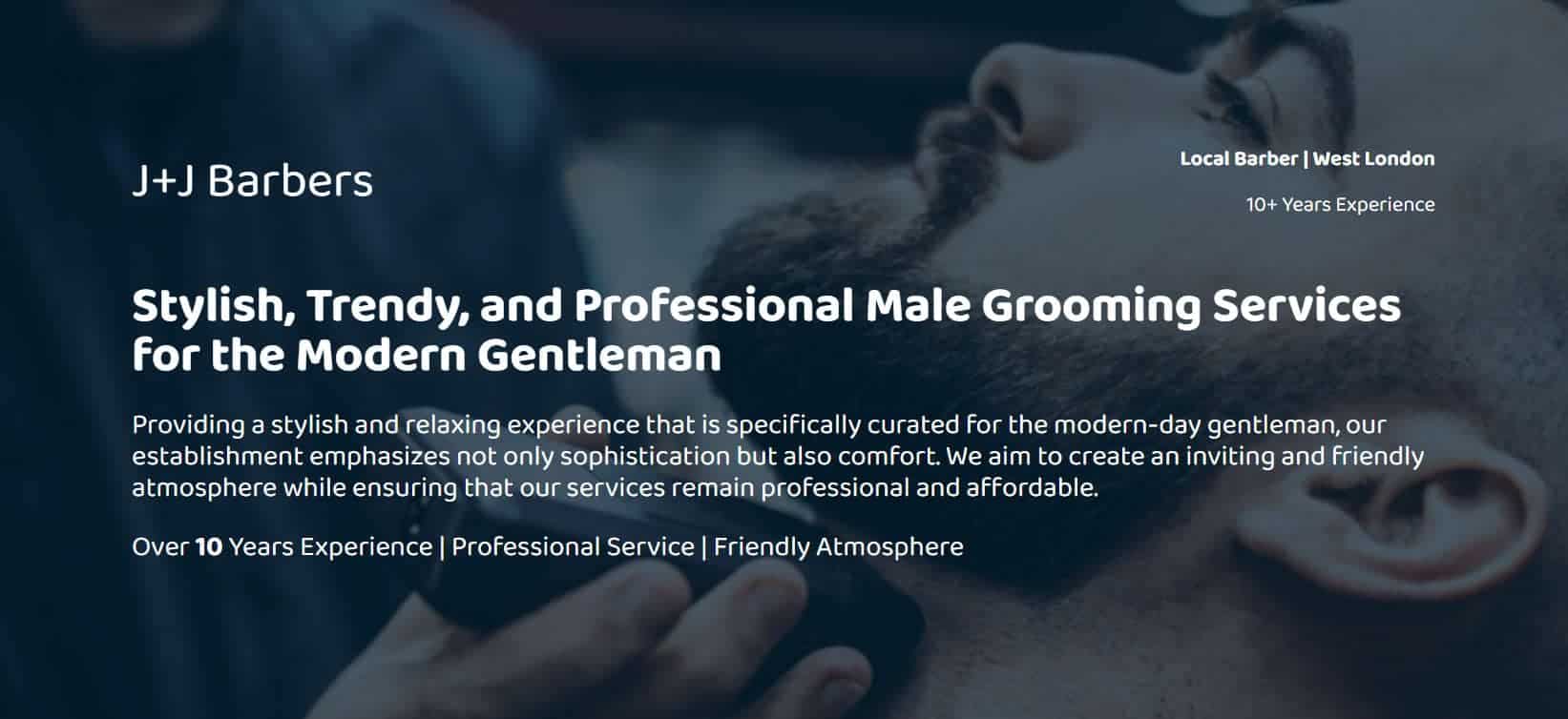 Visit website Modern male grooming services by J&J Barbers in West London, professional and trendy. Click the image to visit the website.