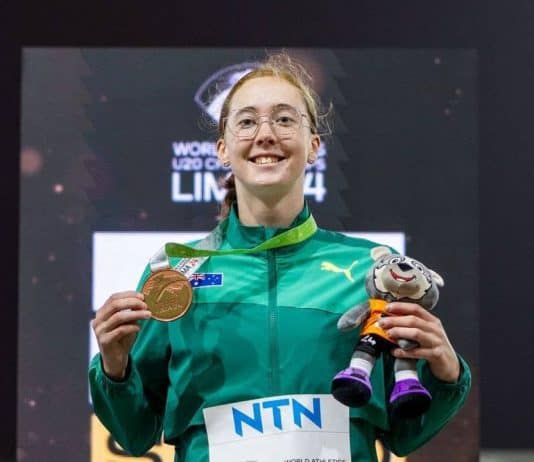 Hewett flies to World Under 20 Bronze, inspired by Olympic champion Kennedy Lima, Peru; 29 August, 2024 - Inspired by Olympic champion Nina Kennedy, South Australian pole vaulter Tryphena Hewett has secured Australia’s fourth medal at the 2024 World Athletics Under 20 Championships