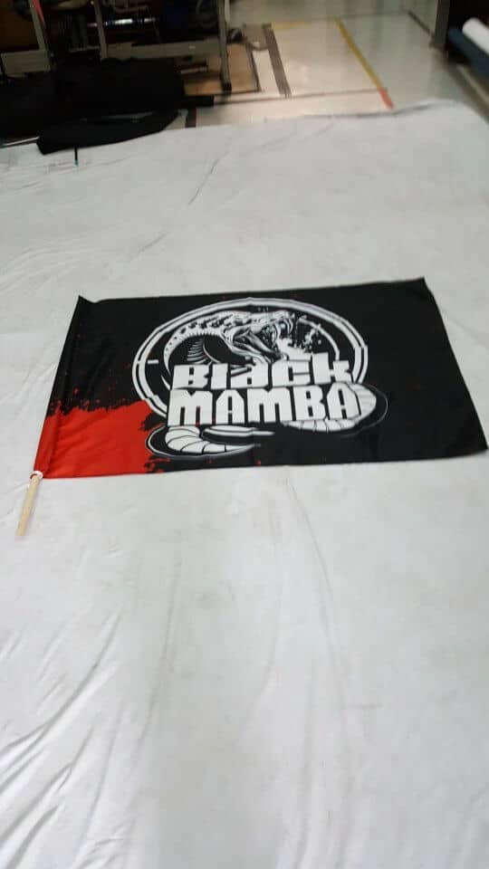 144 x 96cm Flag - Black Mamba