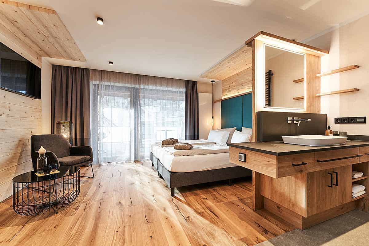 Das klimatisiertes Doppelzimmer Landlust Zirbe Deluxe
