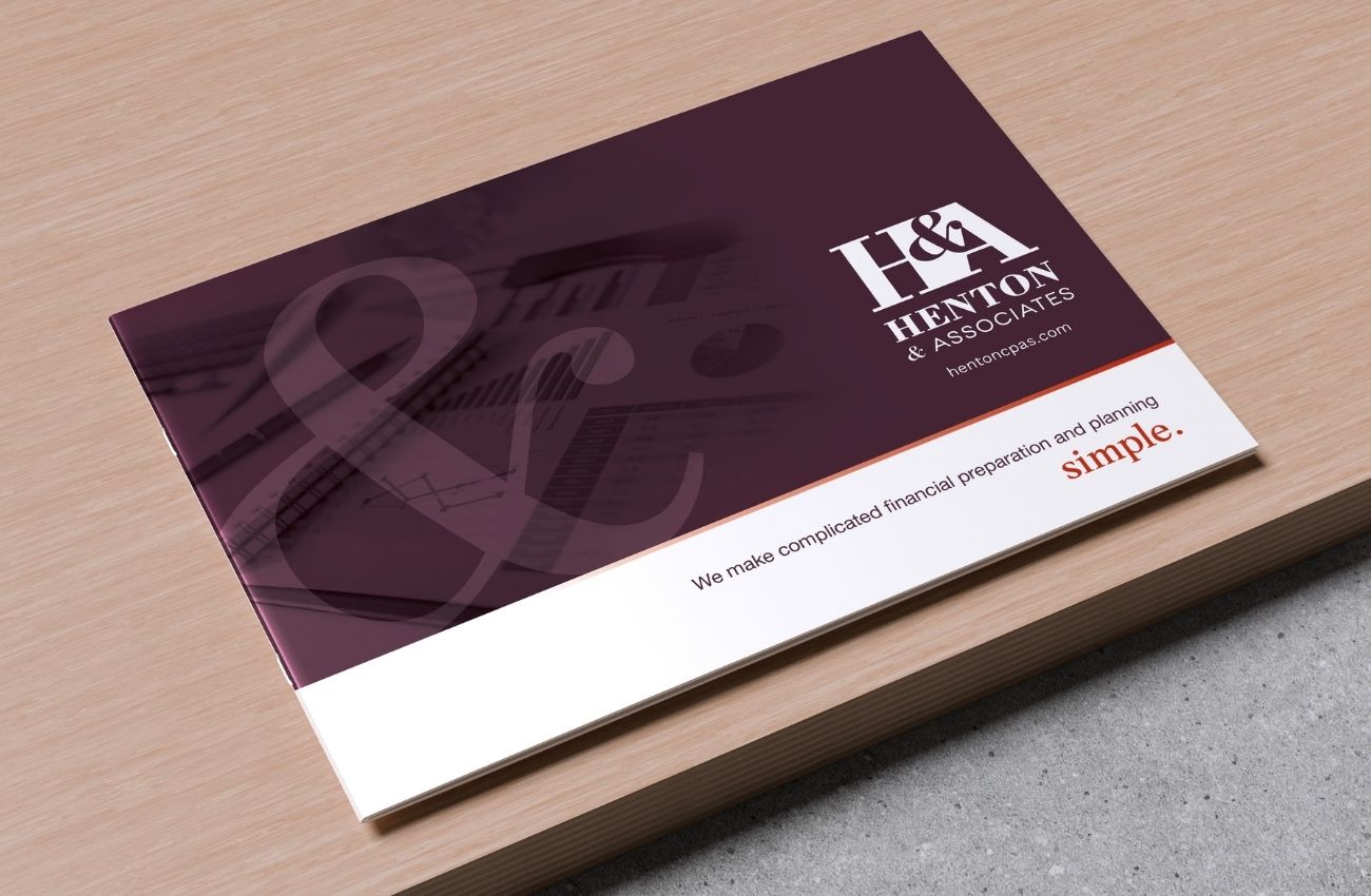 Financial brochure design for a CPA firm