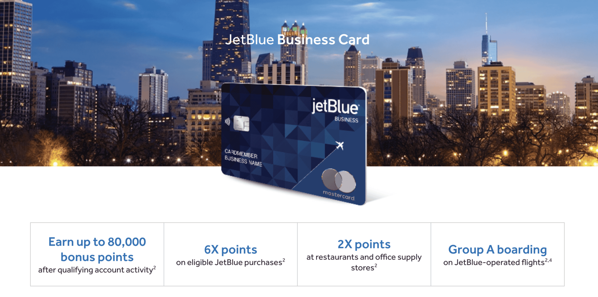 Increased SignUp Bonus on the JetBlue Business Card (Up to 80,000 Miles) 1 image