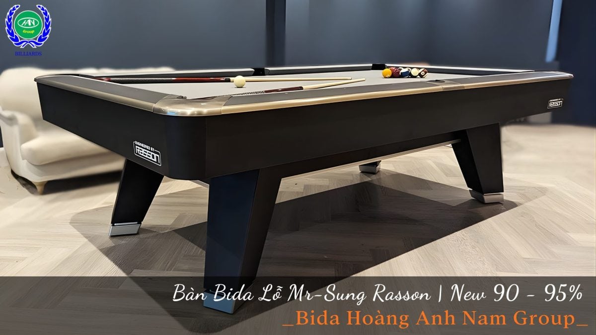 Bàn Bida Lỗ Mr-Sung Rasson - New 90 - 95% | Bida Hoàng Anh Nam Group