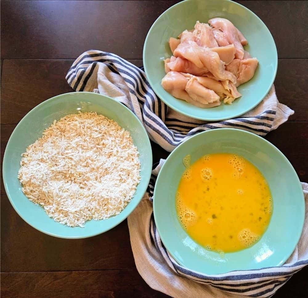 Ingredients for Coconut Chicken Tenders