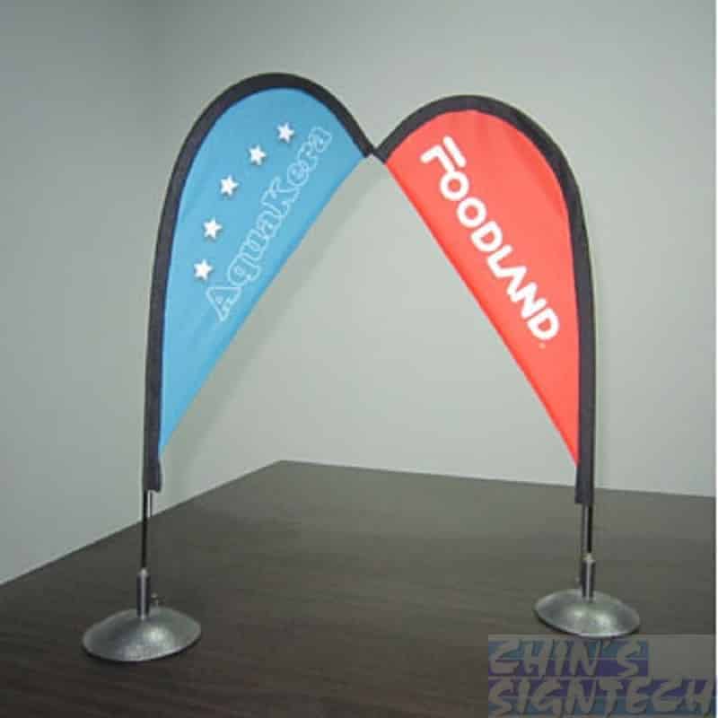 mini teardrop banner table top flag