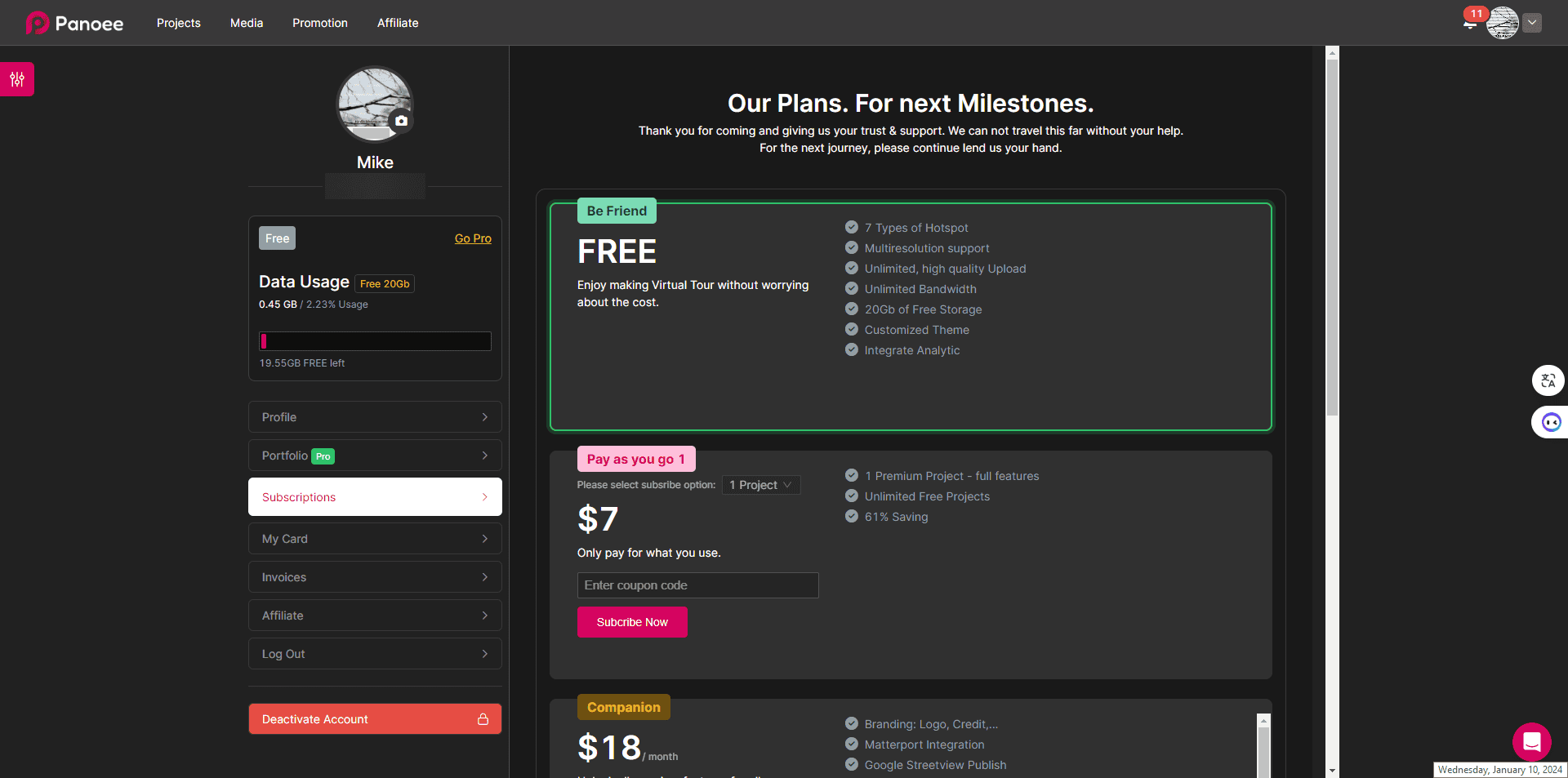 Panoee Updates - January 2024: New plan, theme, scene options and more 2 Panoee Updates - January 2024: New plan, theme, scene options and more