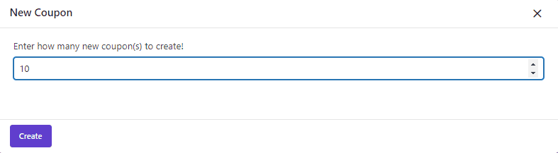 select number coupons in Bulk Editing Plugin