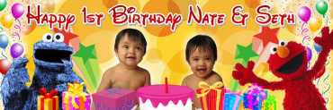 Sesame Street Birthday Banner Singapore
