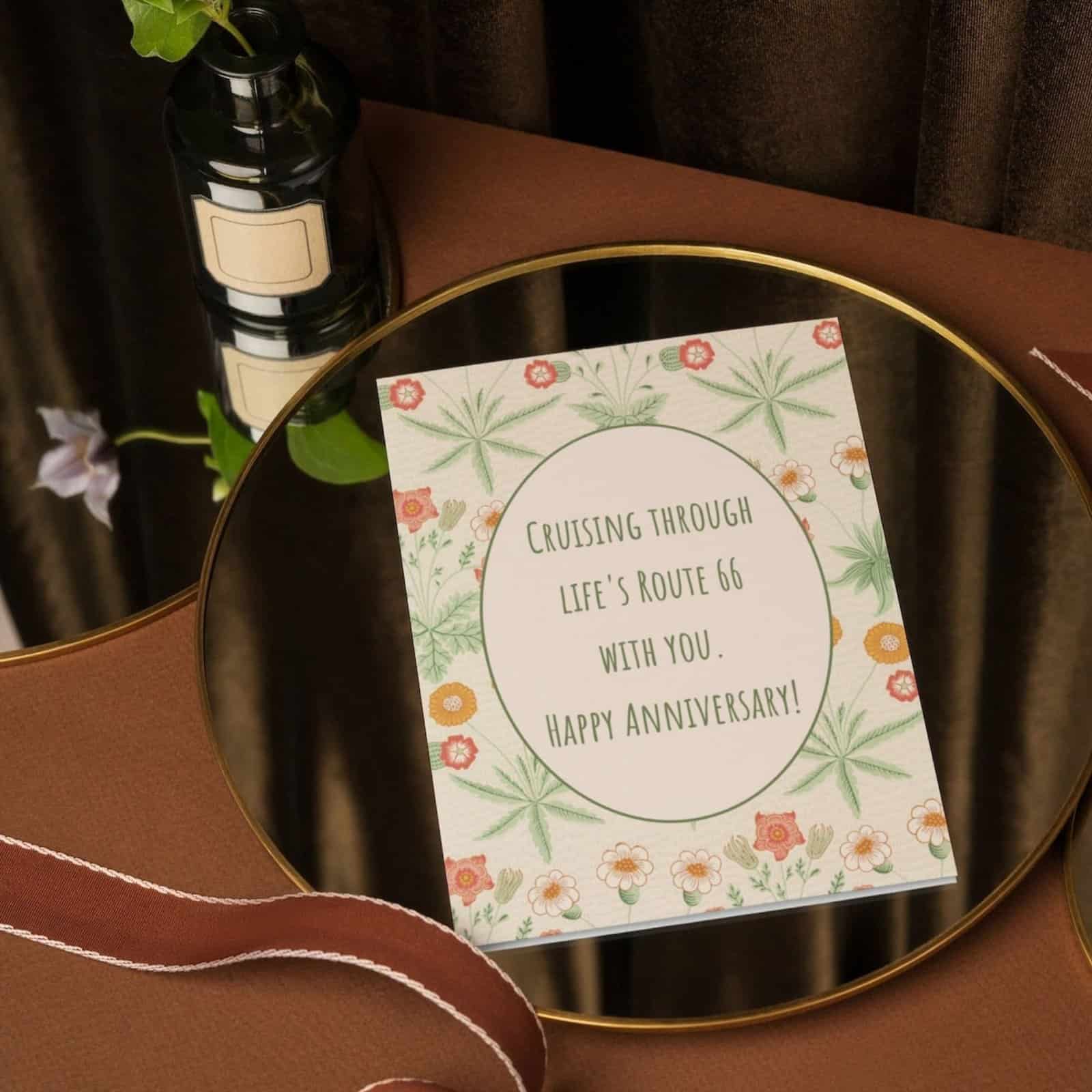 il_fullxfull.5467611231_gsbx.jpg William Morris Anniversary Card: Arts & Crafts Floral Design