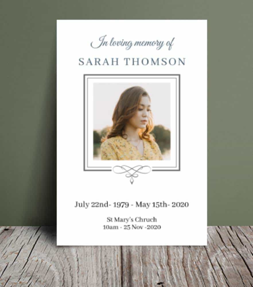 Simple editable funeral order of service (015) Simple editable funeral order of service (015) - Free Funeral Order of Service Template