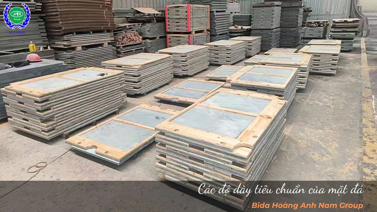 Các độ dày tiêu chuẩn của mặt đá