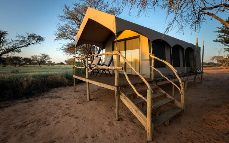 Kalahari tent Khamab Kalahari Reserve conservation safari