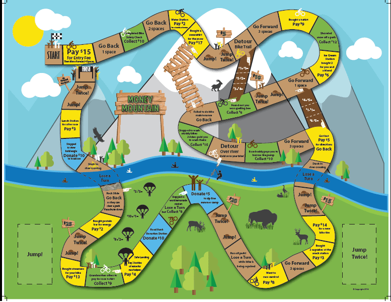 Money Mountain Board Game  with out money, dice, pawns