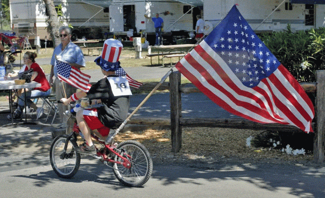 big flag at bicycle rear big flag at bicycle rear