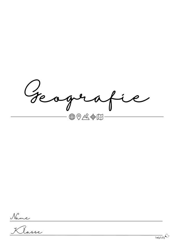 Deckblatt Geografie zum Ausdrucken als Gratis-Vorlage