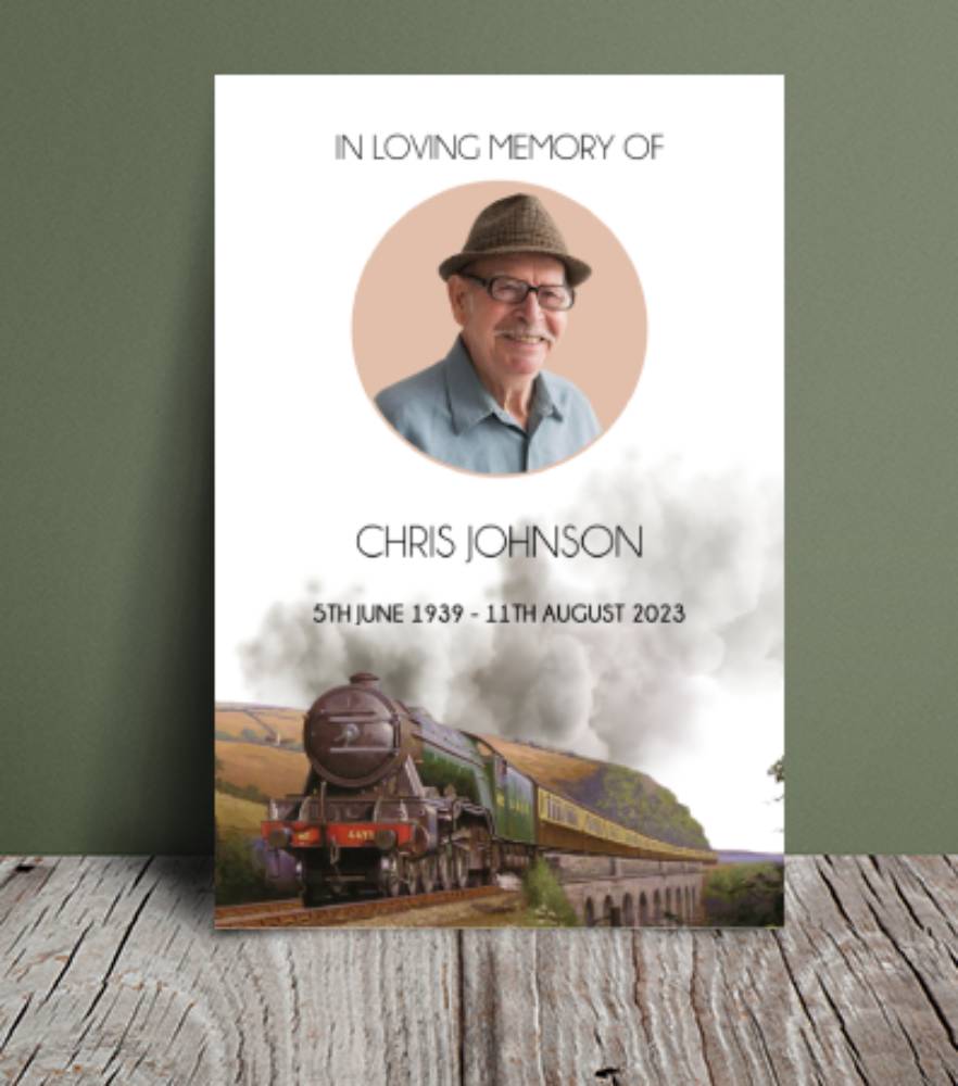 Flying Scotsman train funeral order of service 110 Flying Scotsman train funeral order of service 110 - Free Funeral Order of Service Template