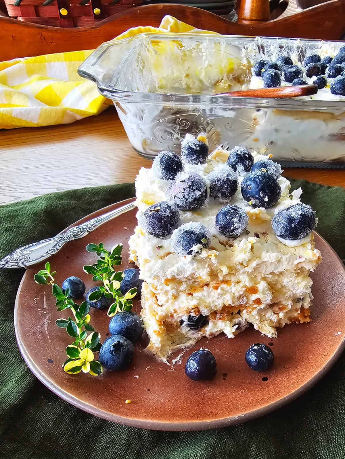 From Scratch Lemon Blueberry Icebox Cake