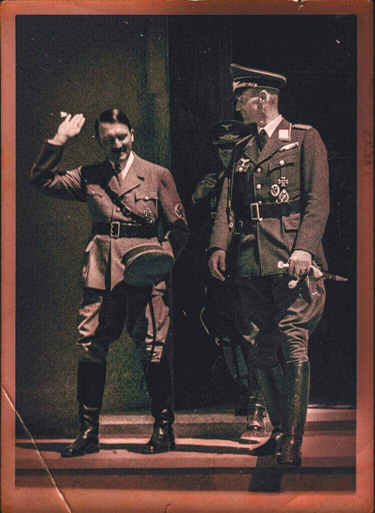 Hitler walking with Reichsmarschall Hermann Goering