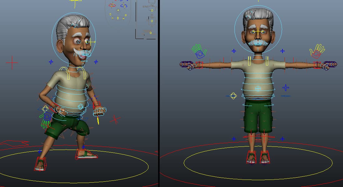 ¿Qué es el rigging en animación 3D y qué significa? Diseño de personaje con rigging 3D Modelo 3D 5 rigging-in-3d-animation-character-rigging