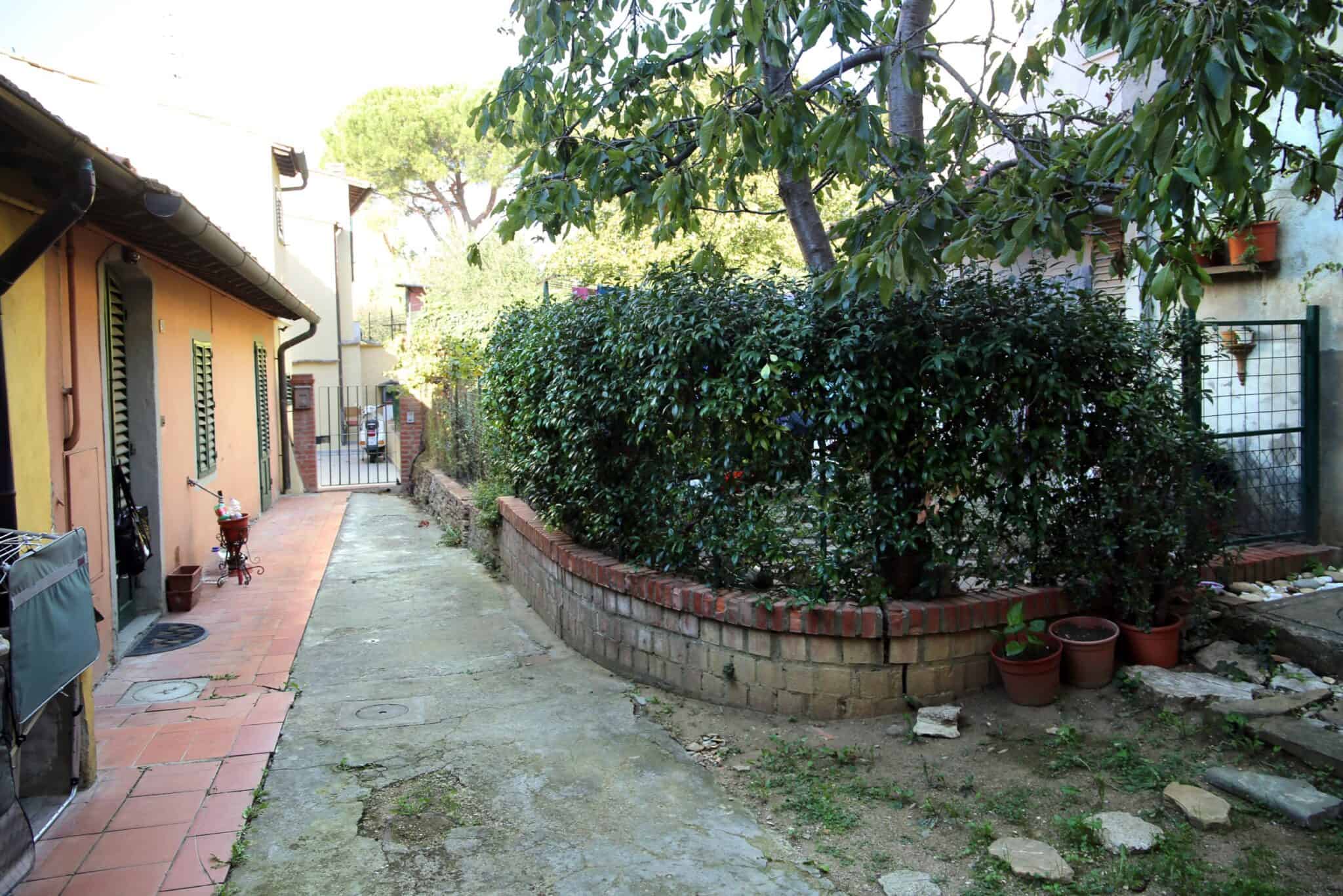 The garden of Pietro Pacciani's former house in Mercatale Val di Pesa, photographed in 2016. Pacciani was convicted in 1