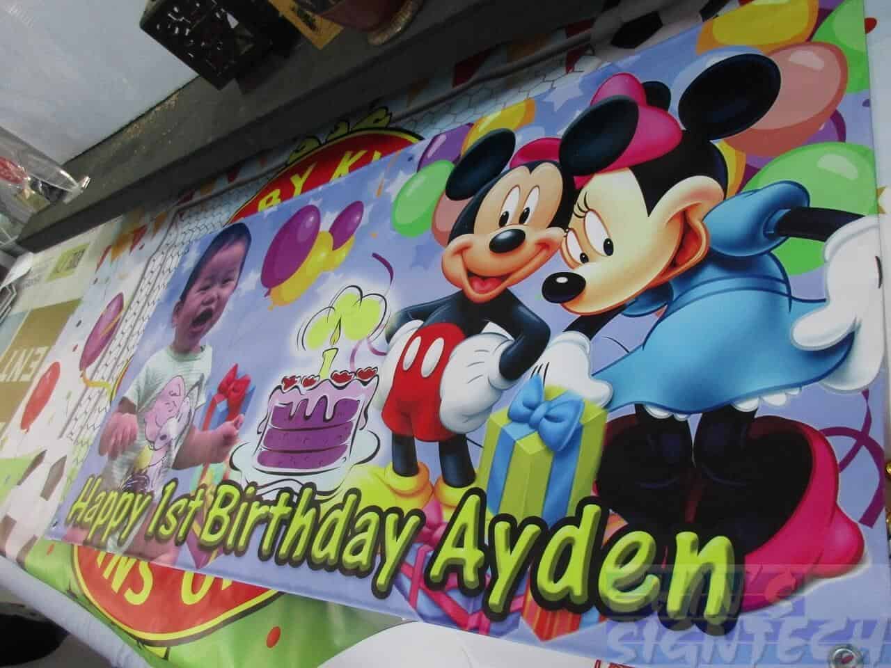 Mickey Mouse birthday banner (2)