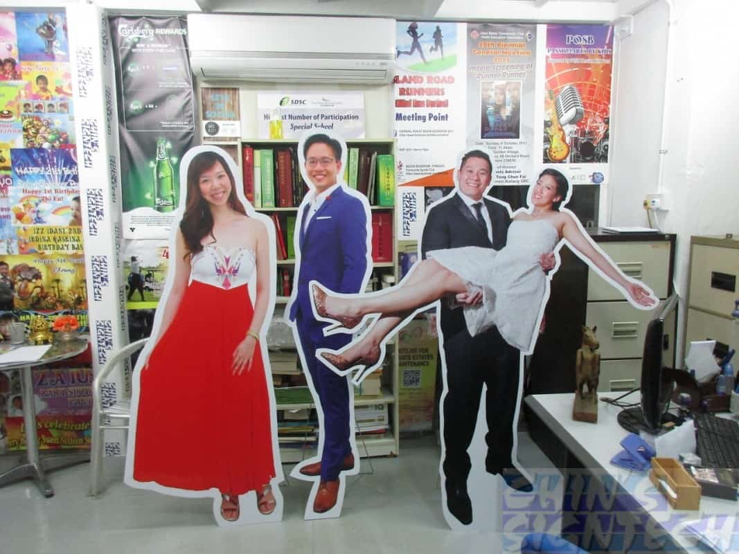 Life size human foam board standee