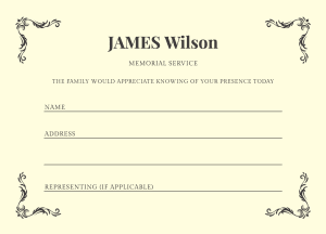 Swirl frame attendance card Swirl frame attendance card
