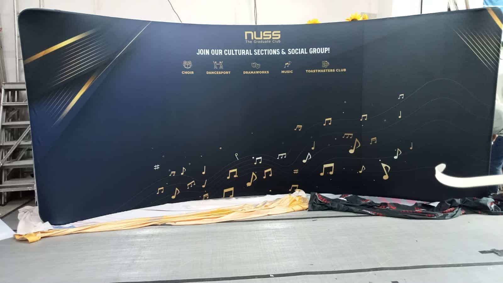 Tension Fabric backdrop printing for NUS Tension Fabric backdrop printing for NUS