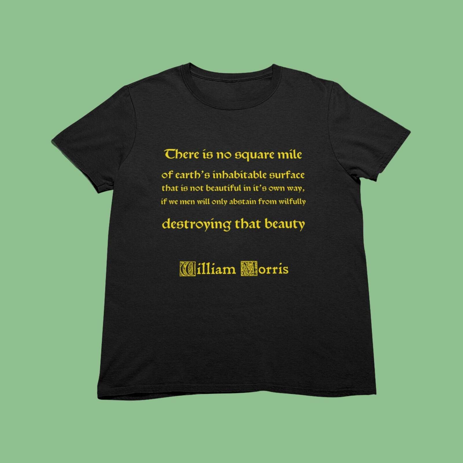 il_fullxfull.6900313366_gttv.jpg William Morris Quote T-Shirt | Floral Arts & Crafts Tee
