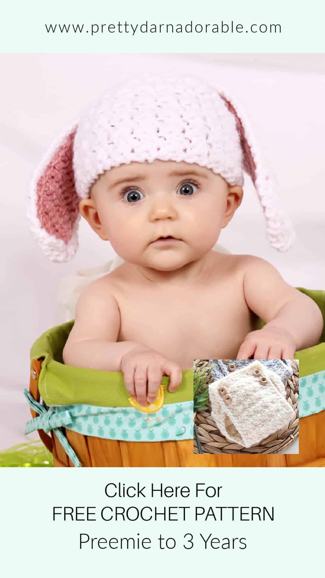 textured crochet bunny hat