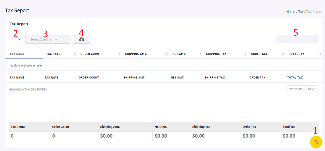 Customize report by filters and columns