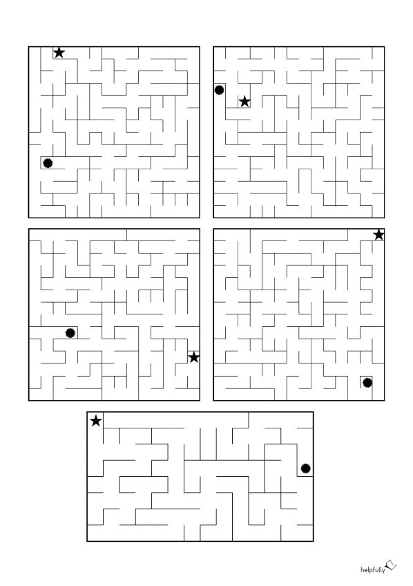 Spielvorlage Labyrinth "Maze" ausdrucken - helpfully.de