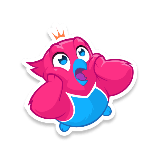 4 wonder Bird cartoon is screaming