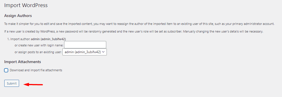 Specify missing information and press submit