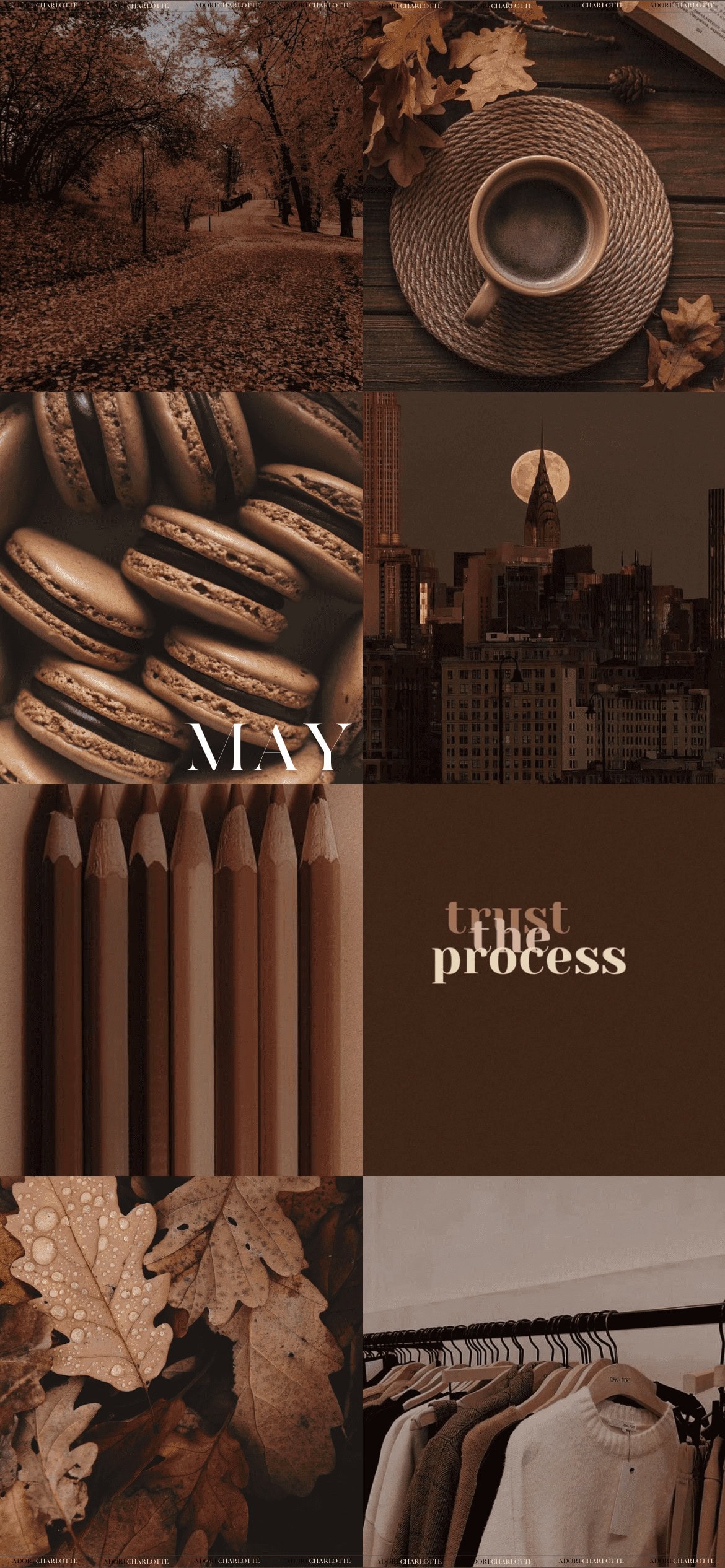 Aesthetic Brown May 2024 Phone Wallpaper