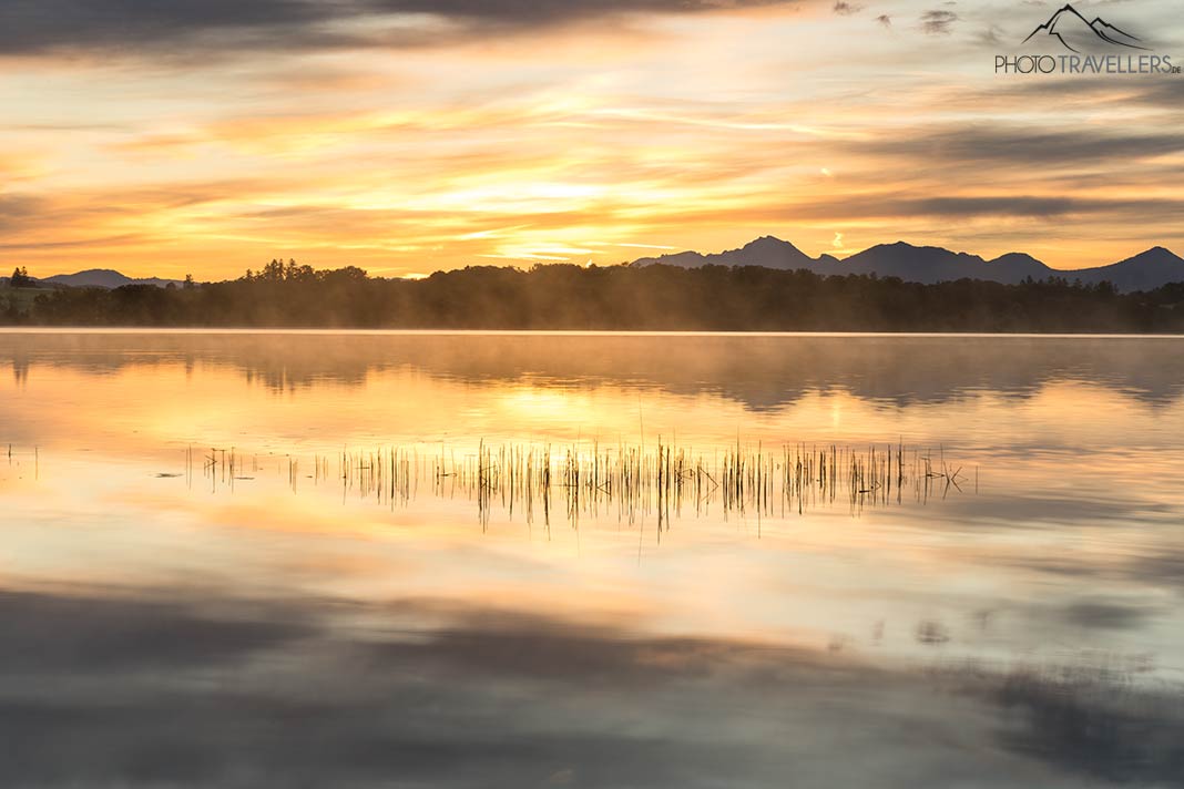 Ein bunter Sonnenaufgang am Staffelsee