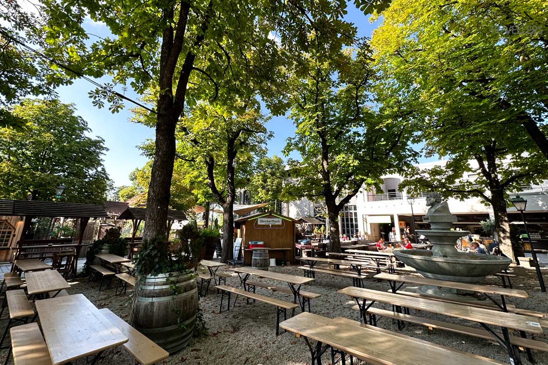Der Paulaner Biergarten am Nockherberg