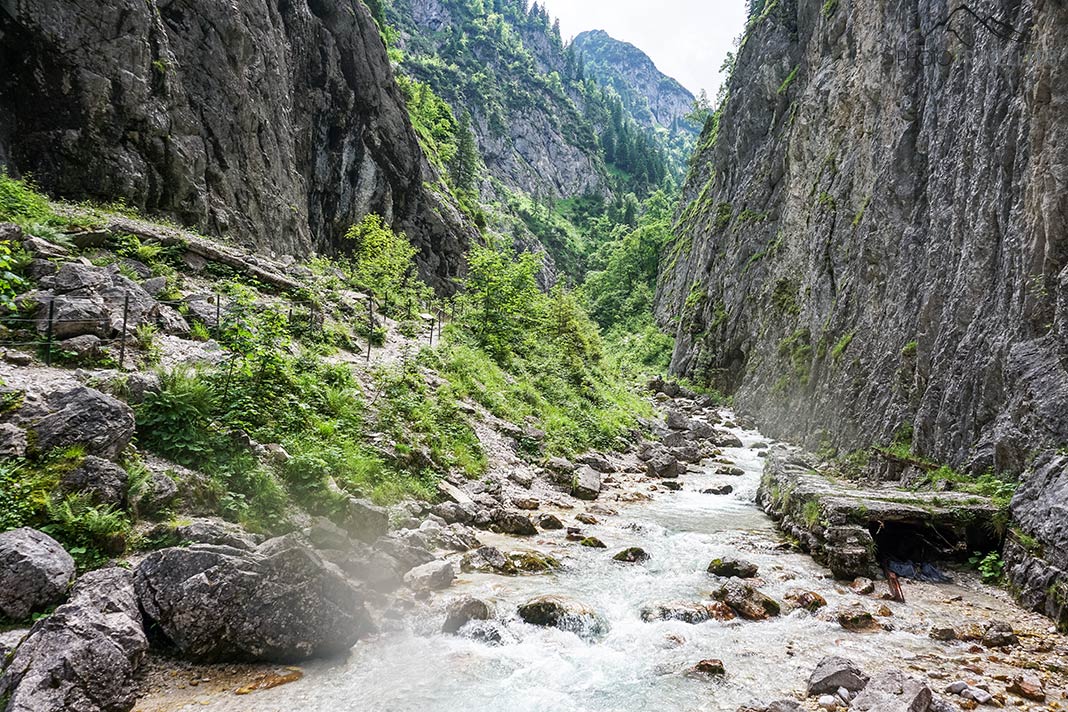 Hier beginnt das Höllental hinter der Höllentalschlucht