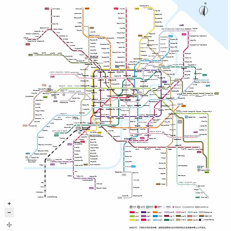 Der Metro-Plan in Shanghai