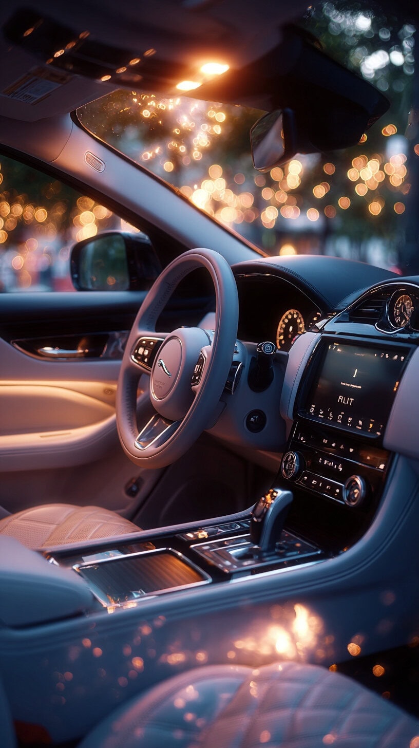 first-time buyers luxury car interior.